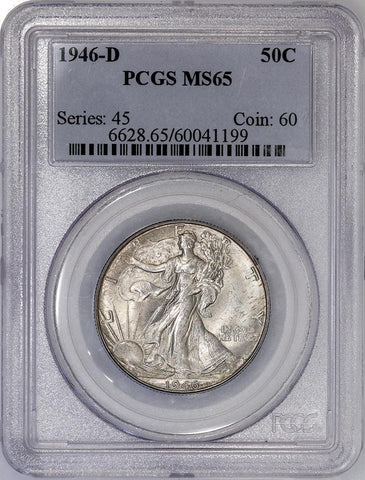 1946-D Walking Liberty Half Dollar - PCGS MS 65 - Gem Brilliant Uncirculated