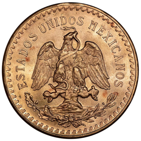 1947 Mexico $50 Peso Gold Coin - KM. 481 - About Uncirculated