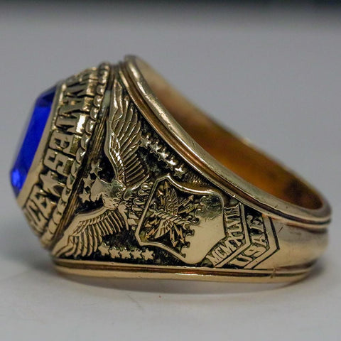 1947 U.S. Navy Tactical Air Command 10K Solid Gold Ring - Size 11