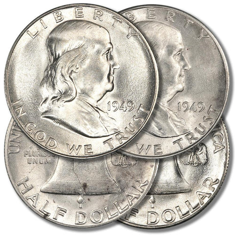 1949-S Franklin Halves - About Uncirculated/Brilliant Uncirculated - Super Special