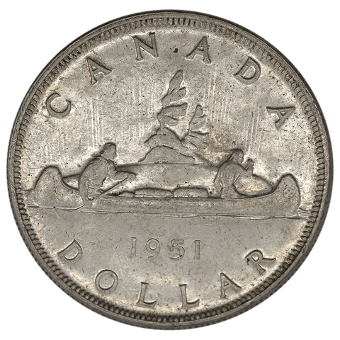1951 Canada Silver Dollar KM.46 - About Uncirculated