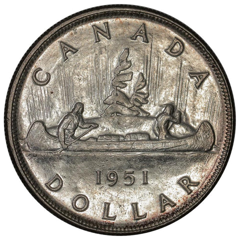1951 Canada Silver Dollar KM.47 - PQ Brilliant Uncirculated