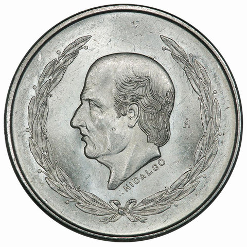 (1951-1954) Mexico Silver 5 Pesos Hidalgo KM.467 - Brilliant Uncirculated