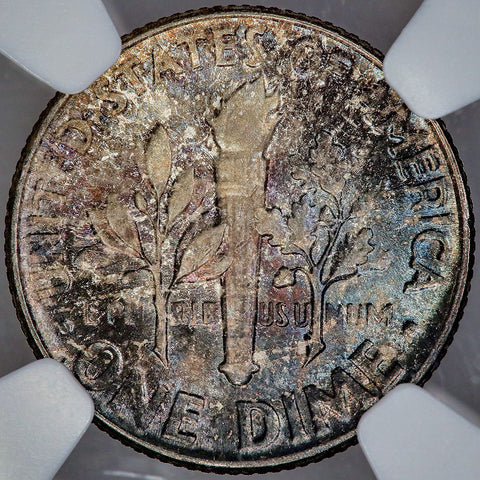 1954 Roosevelt Dime - NGC MS 65