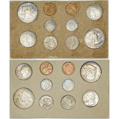 Original 1957 U.S. Mint Double Mint Set P & D - Gem Brilliant Uncirculated