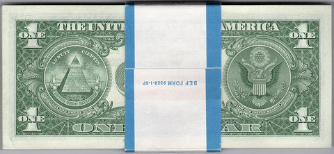 1957-B $1 Silver Certificates - Original B.E.P. Pack of 100 Consecutive Notes (1 Star)