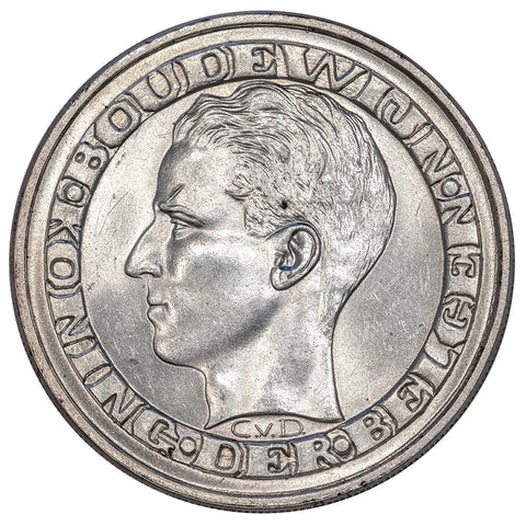 1958 Belgium Silver 50 Francs KM.150.1 - About Uncirculated+