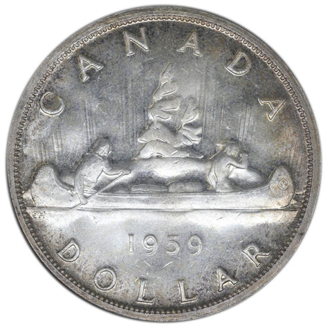 1959 Canadian Silver Dollar KM.54 - PQ Brilliant Uncirculated