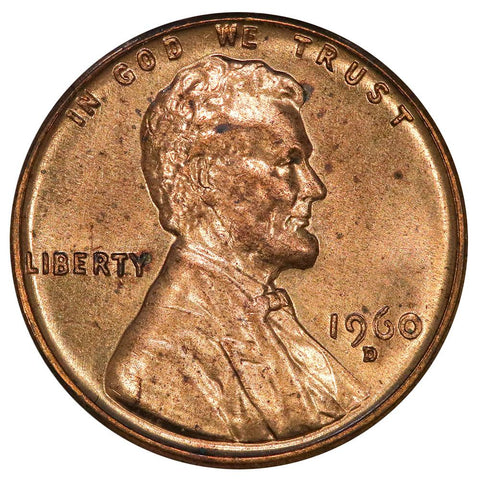 1960-D Large/Small Date Lincoln Cent - FS-101 - Brilliant Uncirculated