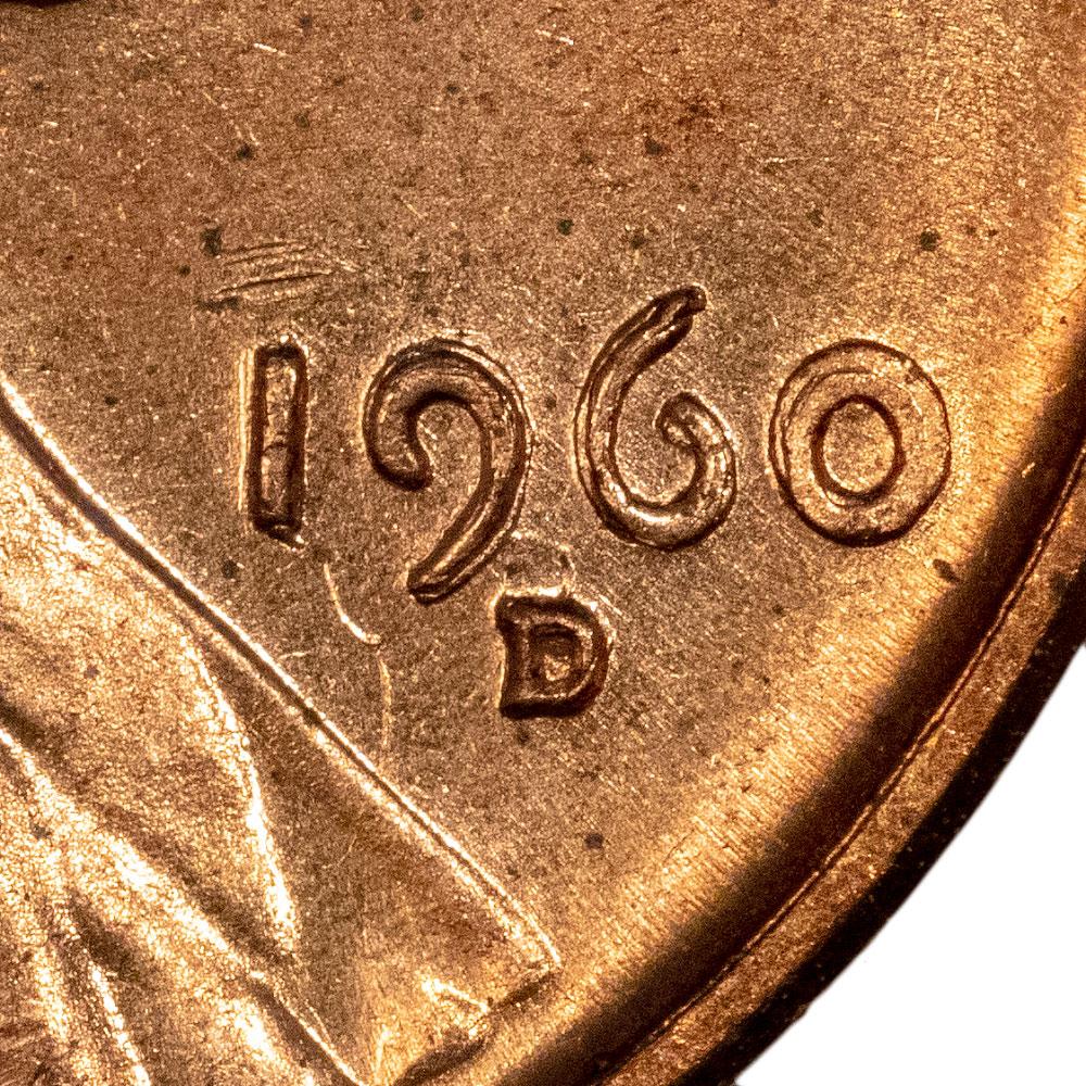 1960-D Large/Small Date Lincoln Cent FS-101 Choice Uncirculated RD