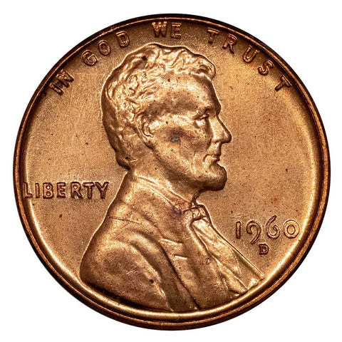 1960-D Large/Small Date Lincoln Cent - FS-101 - Choice Uncirculated RD