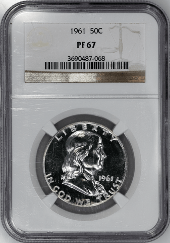 Proof 1961 Franklin Half Dollar ~ NGC PF 67