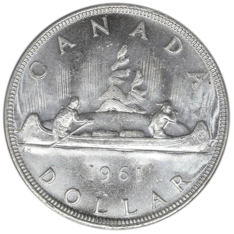 1961 Canadian Silver Dollar KM.54 - PQ Brilliant Uncirculated