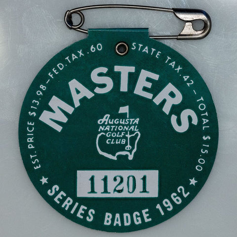 1962 Masters Tournament Badge/Ticket Augusta National Arnold Palmer