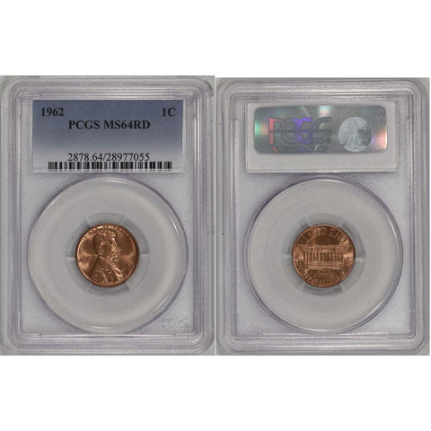 1962 Lincoln Cent - PCGS MS 64 DCAM RD
