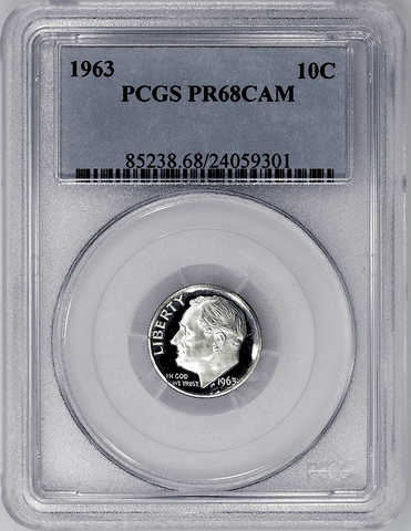 1963 Proof Roosevelt Dime - PCGS PR 68 CAM