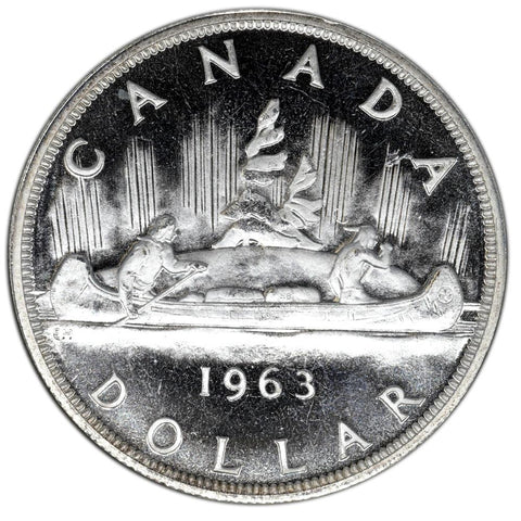 1963 Canadian Silver Dollar KM.54 - Proof-like