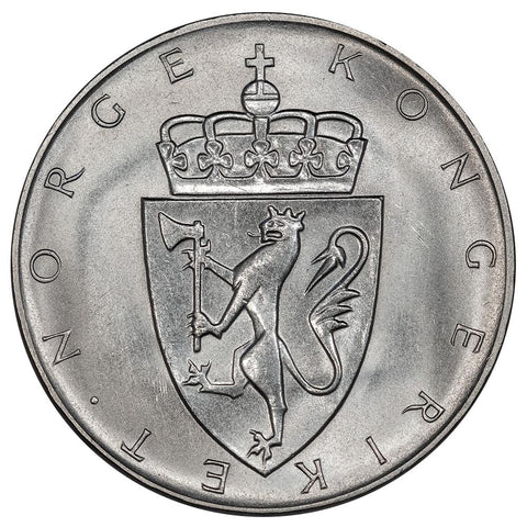 1964 Norway Silver 10 Kroner KM. 413 - Gem Brilliant Uncirculated