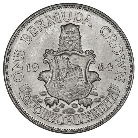 1964 Bermuda Silver Crown KM.14 - PQ Brilliant Uncirculated