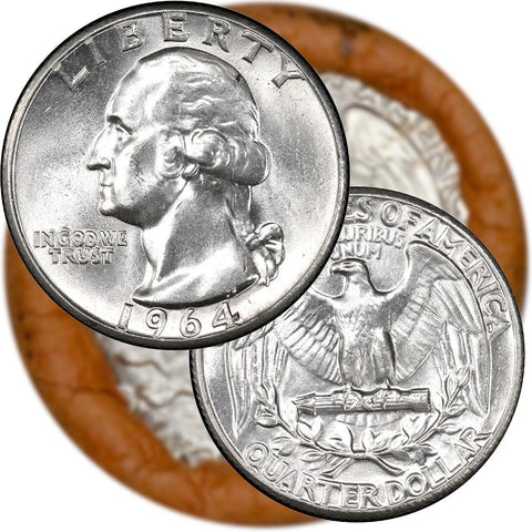 1964 Washington Quarter Rolls on Special - Crisp Brilliant Uncirculated