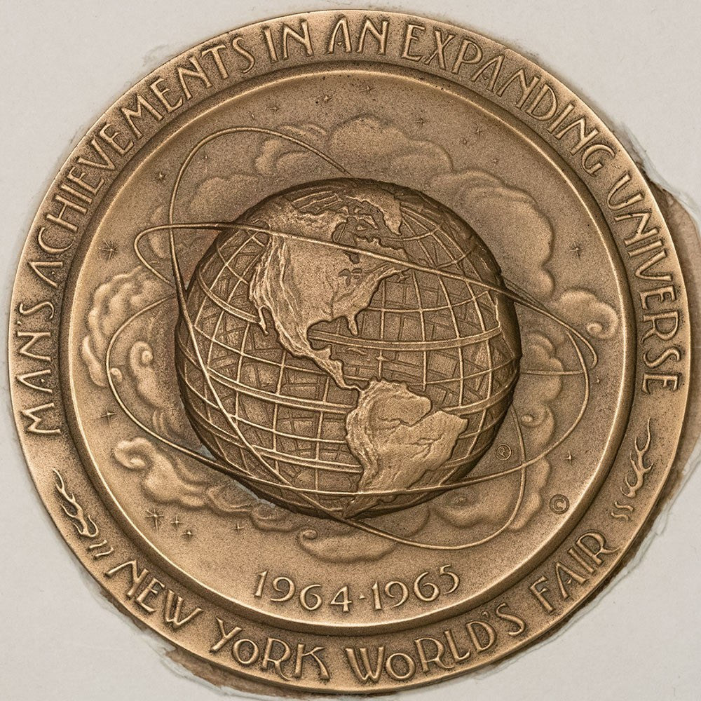 1964 New York Worlds Fair 64mm Bronze Medal Medallic Art Co. In