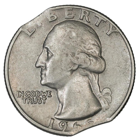 1965 Washington Quarter - Double Clip 5% & 2% - Extremely Fine