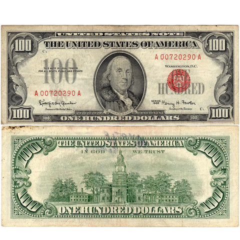 1966 $100 U.S. Legal Tender Notes Fr. 1550 - Apparent VF (Net VG)