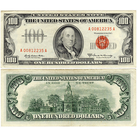 1966-A $100 U.S. Legal Tender Notes Fr. 1551 - Crisp Very Fine