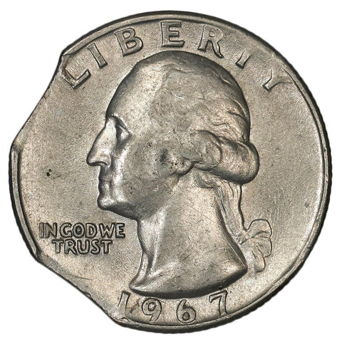1967 Washington Quarter - Double Clip 5% & 3% - Extremely Fine