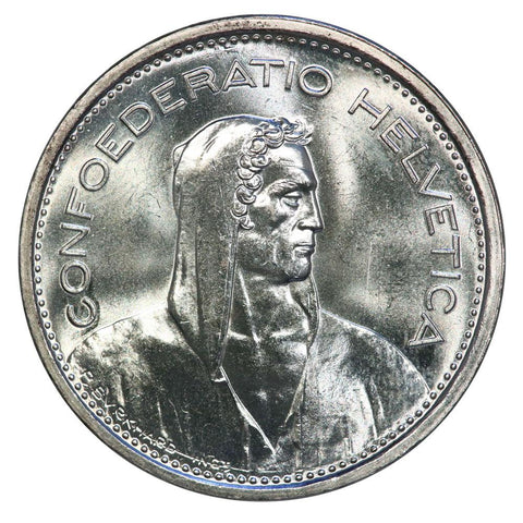 1967-B Switzerland 5 Franc KM. 40 - Gem BU