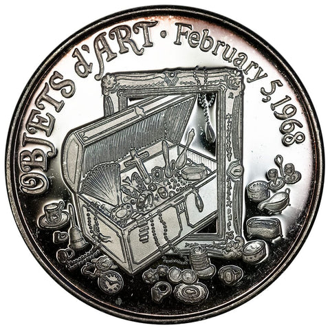 1969 Elenians Mardi Gras 1 oz .999 Silver Doubloon - Proof