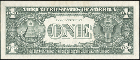 1969 $1 Federal Reserve Note, Richmond District - Error Partial Back to Front Offset - AU/Unc