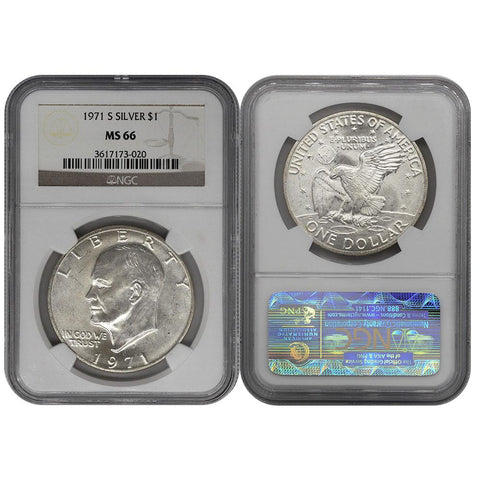 1971-S Silver Eisenhower Dollar - NGC MS66