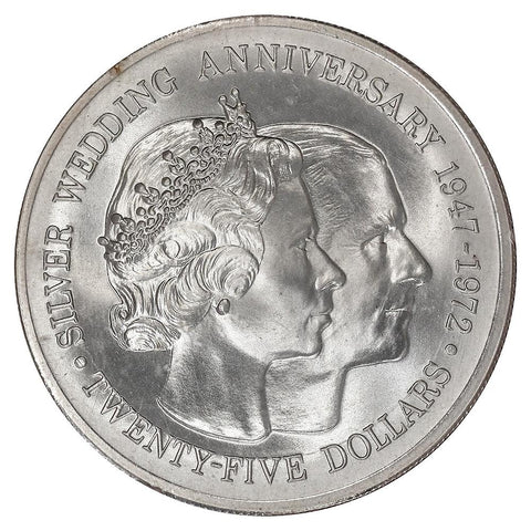 1972 Cayman Islands Sterling Silver $25 KM.9 - Gem Uncirculated