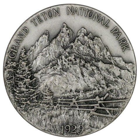 1972 .999 Silver Medallic Art Co. Grand Teton National Parks Medal - 39mm