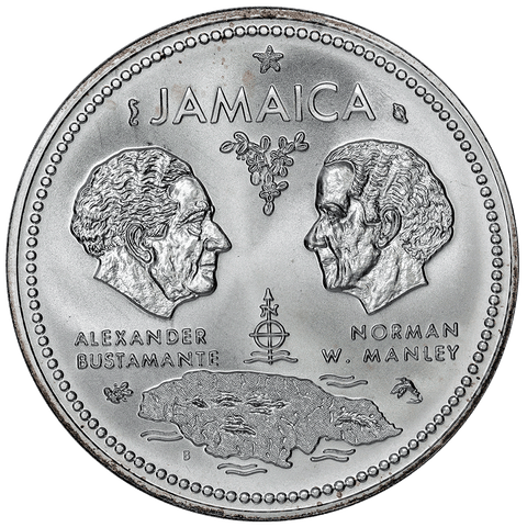 1972 Jamaica Silver 10 Dollars KM.60 - Gem Brilliant Uncirculated