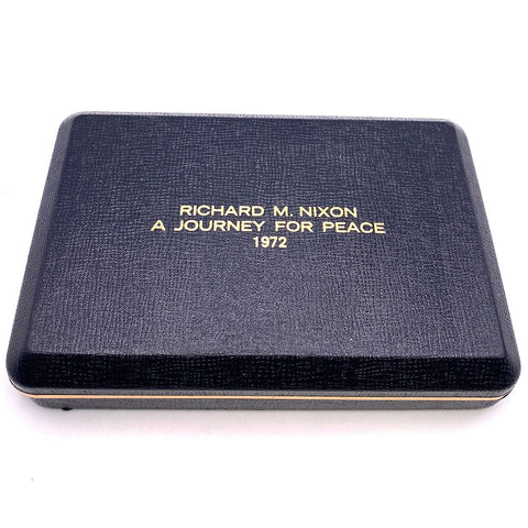 1972 Nixon Journey For Peace Silver (5.3 toz) & Bronze Medal Set - Gem
