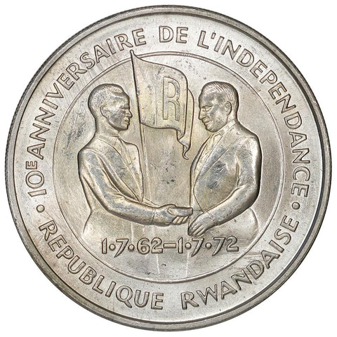 1972 Rwanda Silver 200 Francs KM.11 - Brilliant Uncirculated