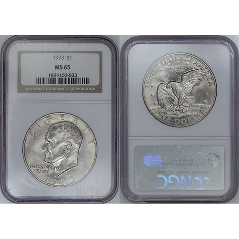 1973 Eisenhower Dollar - NGC MS 65 - Gem Uncirculated