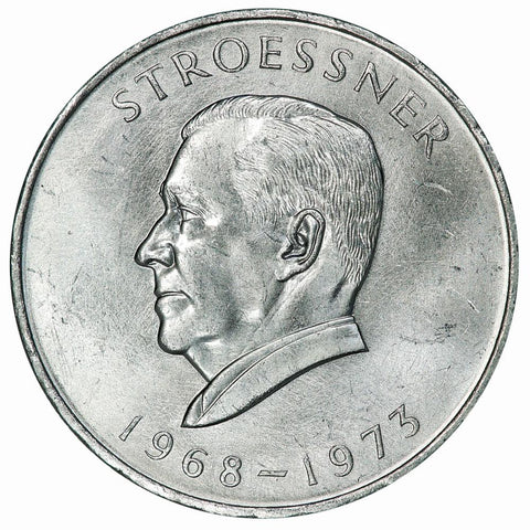 1973 Paraguay Silver 300 Guaranies Stroessner KM.29 - Brilliant Uncirculated