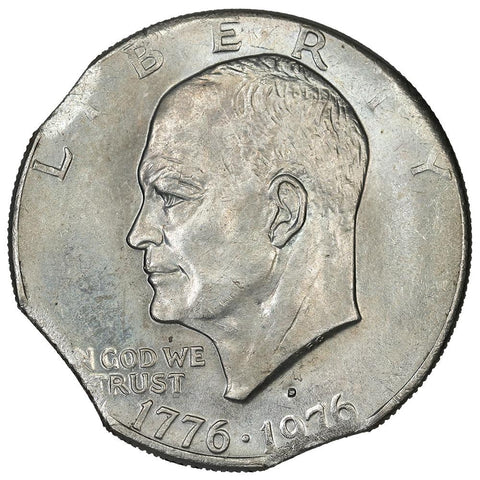 1976-D Eisenhower Dollar - Triple Clip - About Uncirculated