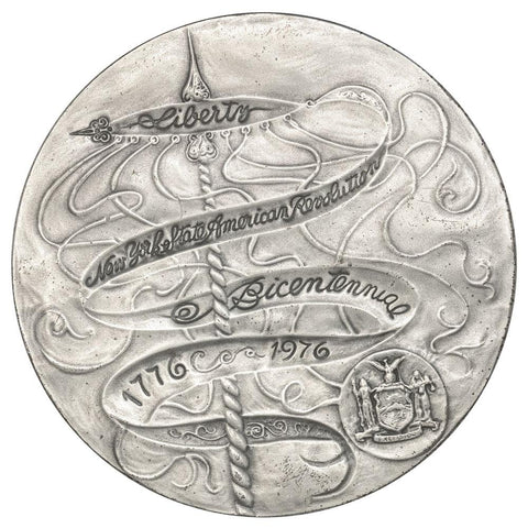 Medallic Art Co 1976 New York State Bicentennial 63mm 4.15 toz .999 Silver Medal