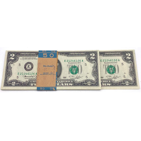 1976 Richmond Federal Reserve $2 Notes - 25 Consecutive Notes - Choice Uncirculated