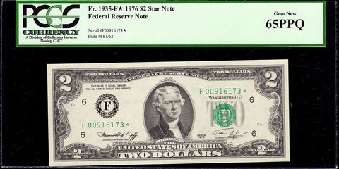 1976 $2 Federal Reserve Star Note (Atlanta District) Fr. 1935-F* - PCGS Gem New PPQ