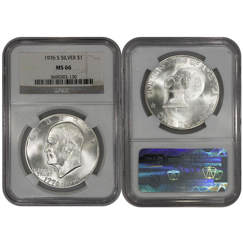 1976-S Silver Eisenhower Dollar - NGC MS66