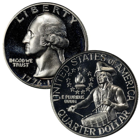 1976-S Proof Bicentennial Silver Quarter - Superb Gem Proof in Original Plastic