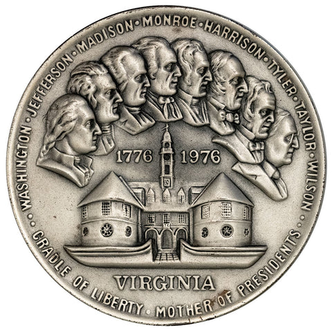 1976 Virginia Independence Bicentennial .999 Silver Medallic Art Medal