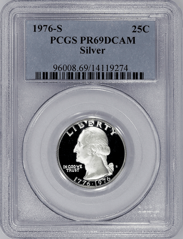 1976-S Proof Bicentennial Silver Quarter - PCGS PF 69 DCAM