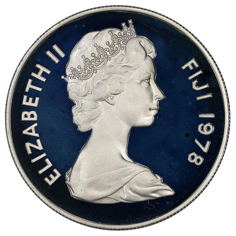 1978 Fiji Islands Proof Silver 10 Dollars KM.41 (Low Mintage) - Gem Proof