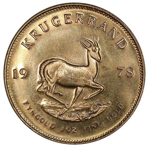 1978 South Africa 1 Oz. Gold Krugerrand KM.73 - Gem Brilliant Uncirculated